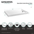 thumbnail image 4 of Kingston Brass VTSB60324R Aruba 60" x 32" Acrylic Double Threshold Shower Base with Right Drain, Glossy White, 4 of 6