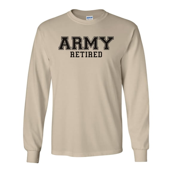 Army Retired Long Sleeve T-Shirt in Sand