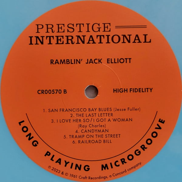 Ramblin Elliott Jack - Ramblin Jack Elliott - 180-Gram Blue Colored Vinyl - Music & Performance
