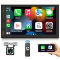 thumbnail image 1 of 2 Din Car Radio  CarPlay Wireless Android-Auto Bluetooth MP5 Multimedia Player Handsfree USB Audio System Head Unit FS02W Din Car Stereo 7 Inch HD Touch Screen Bluetooth Car Radio Receive, 1 of 6