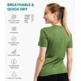 thumbnail image 3 of 𝗕𝗥𝗘𝗔𝗧𝗛𝗔𝗕𝗟𝗘 Merino.tech Women’s Merino Wool Crew-Neck Short Sleeve T-Shirt with Hiking Socks, 3 of 10