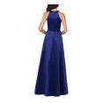 thumbnail image 2 of XSCAPE Womens Satin Halter Gown A-line Dress, Blue, 4, 2 of 2