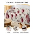 thumbnail image 4 of Pink Spring Floral Couch Cover for Dogs, Farmhouse Flowers Modern Art Washable Sofa Covers Slipcover for Pets Dogs Futon Cover, Couch Recliner Covers, Oversized Chair Slipcover 71"x91", 4 of 9