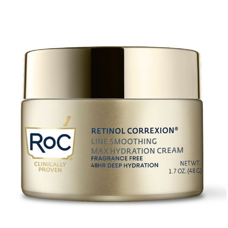 RoC Retinol Correxion Anti-Aging Retinol Cream with Hyaluronic Acid, Fragrance-Free 1.7 oz