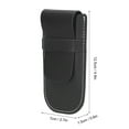 thumbnail image 3 of Leather Watch Pouch Portable Large Space Single Timepiece Strap Watch Storage Bag Black, 3 of 8