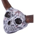thumbnail image 3 of Tocado para mascotas de Halloween, divertido cráneo de vaca y cuernos largos, tocado decorativo para gato aterrador, gato de peluche (A) oso de fresa Electrónica, 3 of 5
