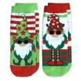 thumbnail image 3 of Jefferies Socks Boys Holiday Gnome Monster Stripe Fuzzy Slipper Socks 4 Pack, 3 of 6