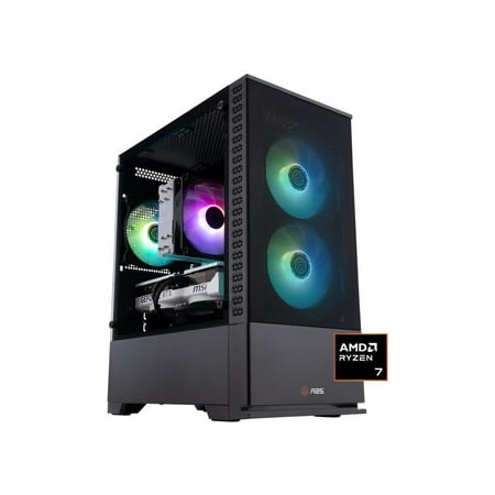 ABS Cyclone Ruby Gaming PC - Windows 11 - AMD Ryzen 7 7700X - GeForce RTX 5070 - DLSS 4 - AI-Powered Performance - 32GB DDR5 6000MHz - 1TB M.2 NVMe SSD - CR7700X5070