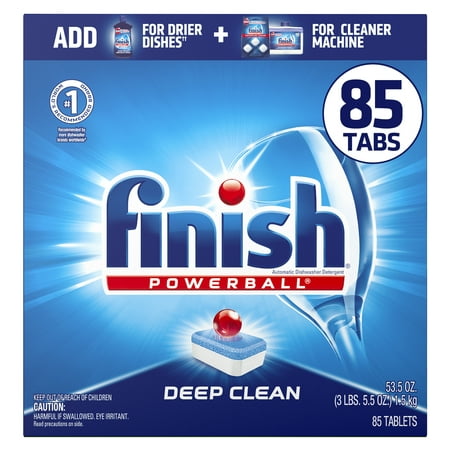 Finish All in 1 Powerball 85ct, Deep Clean, Fresh Scent, Dishwasher Detergent