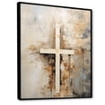 thumbnail image 2 of Designart "Simplistic Christian Cross Montage" Christianity Floater Framed Wall Art Living Room, 2 of 5