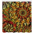 thumbnail image 3 of Ambesonne Colorful Shower Curtain, Abstract Curly Floral, 69"Wx70"L, Multicolor, 3 of 3