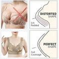 thumbnail image 6 of Bigersell Tshirt Bra Trendy Ladies Seamless Comfortable No Underwire Breathable Gathering Bra Woman Underwear Cami Bra Style F-159 Coffee L, 6 of 8
