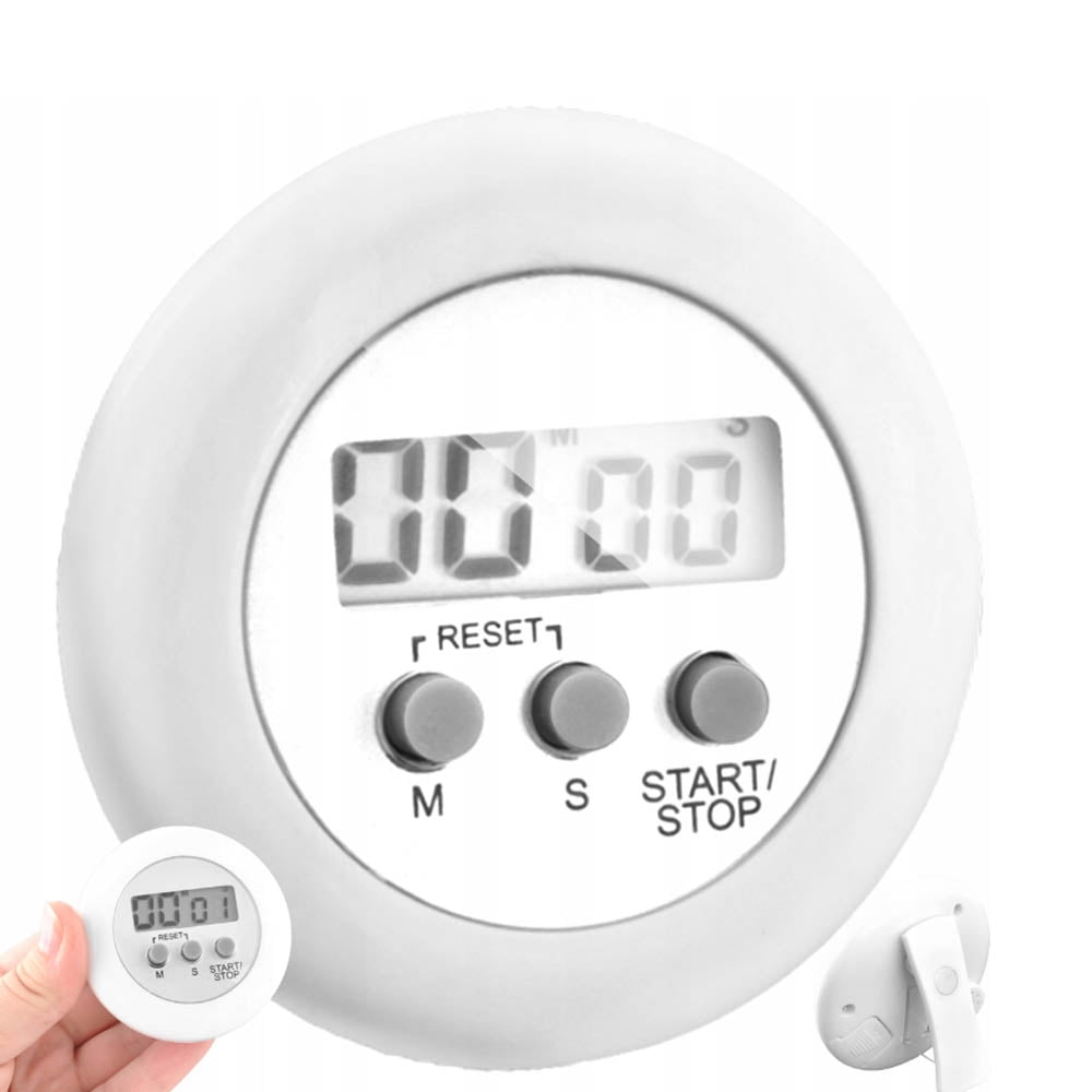 Willstar Digital Timer 2pcs 24-hours LCD Kitchen Timers Kitchen Clock Timer with Alarm,White
