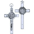 thumbnail image 4 of 3" Silver-Tone St. Benedict Crucifix with White Enamel, 4 of 7
