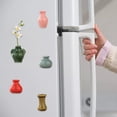 thumbnail image 1 of Botella De Cerámica 1Pcs Ceramic Mini Vase with Magnetic Suction for Refrigerator Flower Arrangement Decoration in Brown Green 0.86x1.26" JASKFLY, 1 of 9