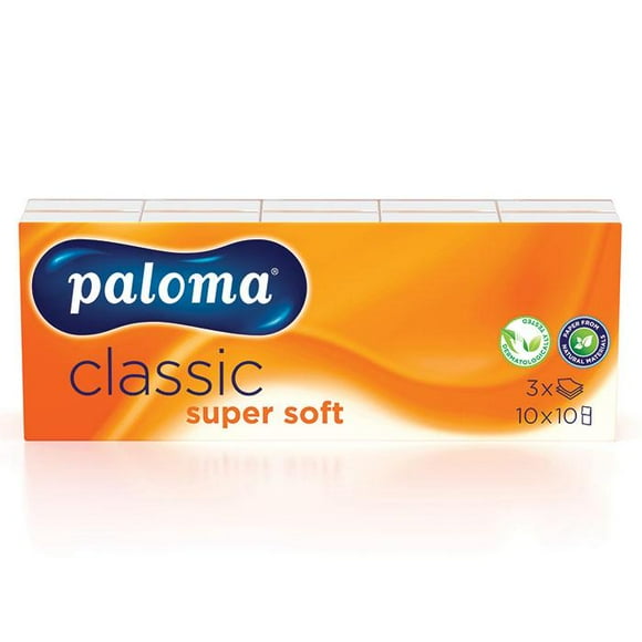 Paloma Pocket 3ply Paper Tissues 10pk