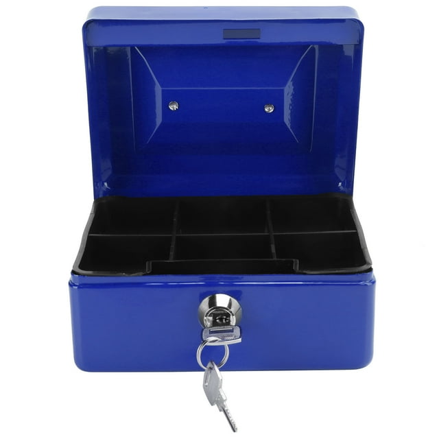 Cash Box Cash Box Steel 6In Mini Portable Cash Box Lockable Security Money Safe Box With Key Lock Use