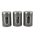thumbnail image 2 of Stainless Steel Airtight Canisters Coffee Storage, Large Capacity Food Grade Container with Visible Window for Coffee Beans Multifunctional Kitchen Canister Set, 2 of 7