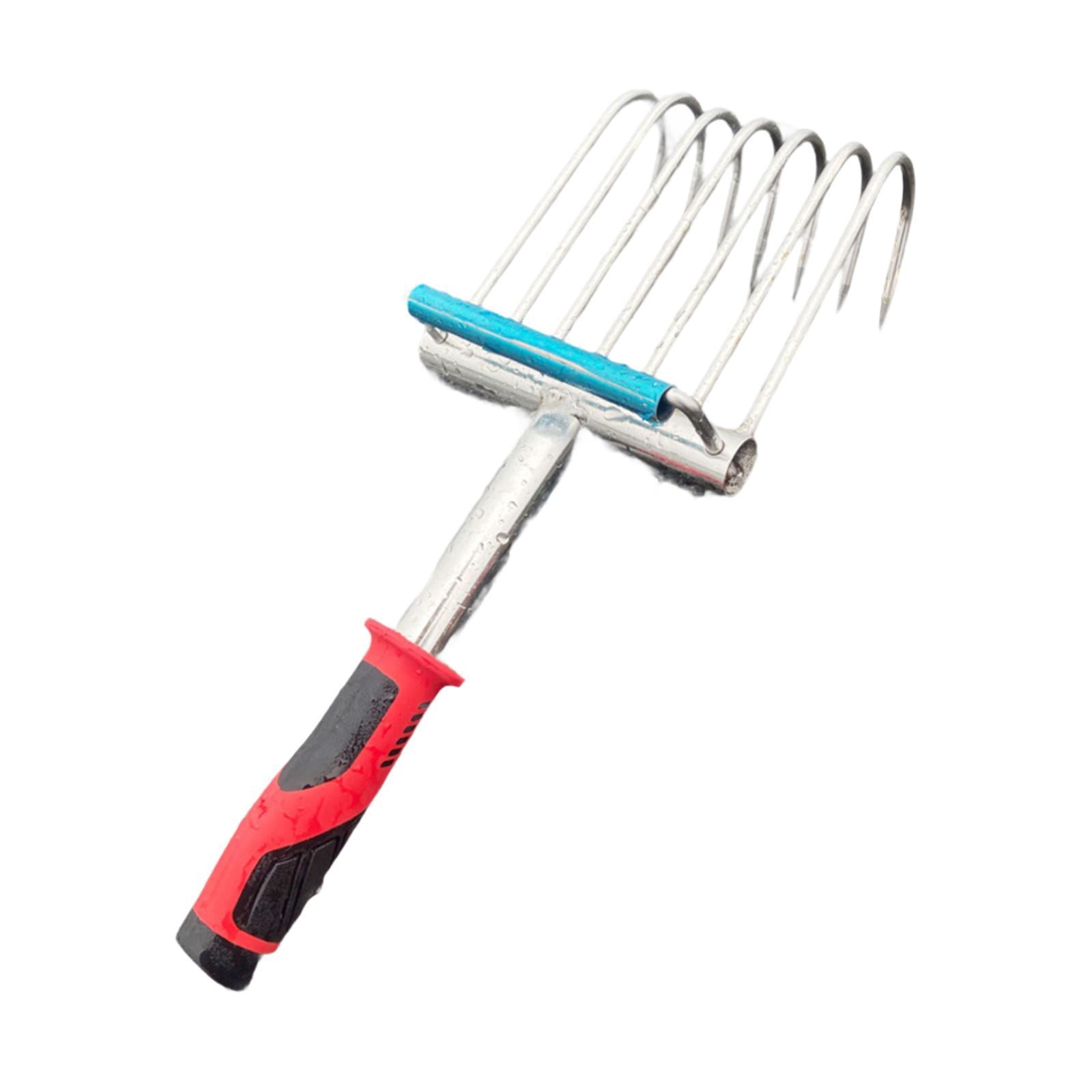 figatia Hand Rake Small Tool Cultivating Small Handheld Versatile Digging Soil Tiller for Lawn Backyard Yard Work Seaside