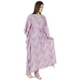 thumbnail image 2 of Moomaya Womens Sleep Kaftan V-Neck Cover Up Long Caftan Maxi Dress, 2 of 7
