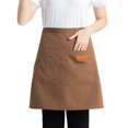 thumbnail image 1 of Hyasfey Half Apron for Men Women Breathable Kitchen Cooking Apron with Pockets Stylish Skirt Design Waiter Short Apron Versatile Chef Costume Accessory, 1 of 8