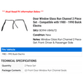 thumbnail image 2 of Door Window Glass Run Channel 2 Piece Set - Compatible with 1980 - 1990 Buick Electra 1981 1982 1983 1984 1985 1986 1987 1988 1989, 2 of 2