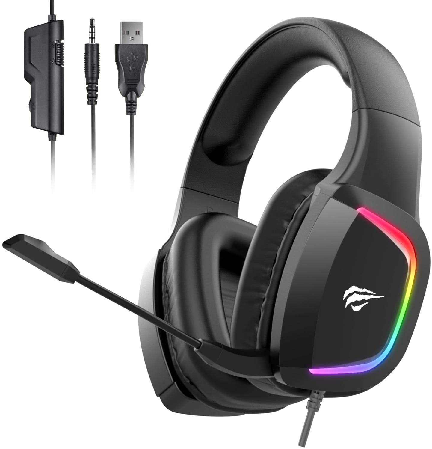 havit RGB Wired PC Gaming Headset with Microphone & Volume Control