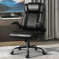 thumbnail image 2 of Bossin Big and Tall Executive Office Chair 400lbs with Flip-up Arms for Adult, Ergonomic High Back Lumber Support Adjustable Computer Desk Chair, 2 of 7