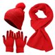 thumbnail image 1 of Conjunto de guantes y guantes de invierno con bufanda larga tejida con cable, 1 of 1