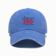 thumbnail image 6 of mgoYE 250th Anniversary Gifts for Women Hat USA Patriotic Baseball Cap 250th Anniversary USA Cap 4th of July Hats American Flag Hat(Blue,A), 6 of 6