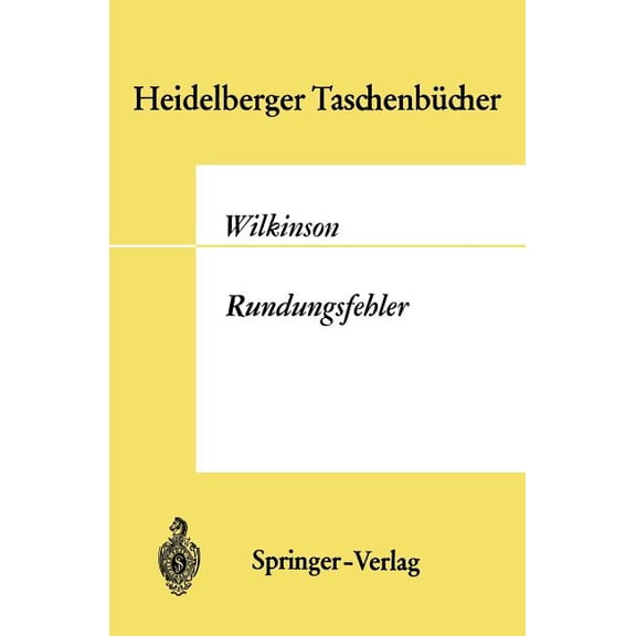 Heidelberger Taschenbücher Rundungsfehler, Book 44, (Paperback)