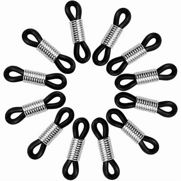 50pcs Rubber Eyeglass Clips, Non-Slip Glasses Chain Tips, Adjustable Silicone Eyeglasses Ends for Reading Glasses, Sunglasses, Glasses Holder, Glasses