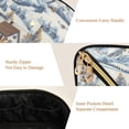 thumbnail image 5 of FORMRS Makeup Bag Travel Cosmetic Organizer for Women Fold Flat Zipper Pouch with Handle, Blue Snowy Mountain, 5 of 8
