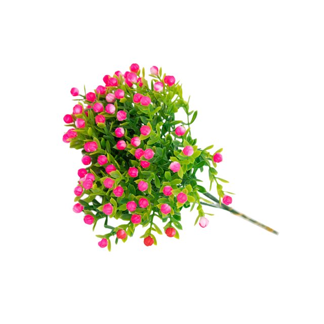 Inteprter 2x flores artificiales, plantas de imitación, decoración de hierro, arreglos al aire libre, coloridos, hermosos plásticos, calcomanía de Flores artificiales Rosa Inteprter HA084317-01