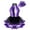 Purple, variant on Kids Girls Modern Jazz Latin Tap Dance Shiny Sequins Halter Ballet Tutu Dress with Hat Rose 4