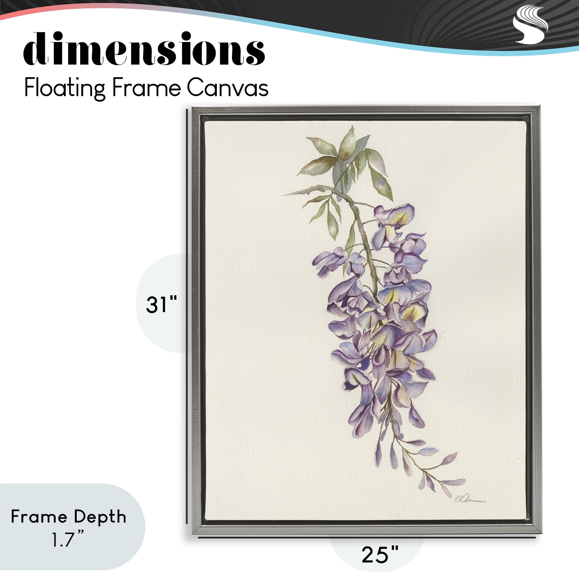 Stupell Industries Delicate Hyacinths Study Gray Framed Floater Canvas Wall Art, design by Cady Driver