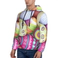 thumbnail image 3 of Wukai Colorful Easter Eggs Print Men Hoodies Fleece Sweatshirts Long Sleeve Sweaters Pullover Fall Outfits Winter Clothes-3X-Large, 3 of 7