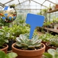 thumbnail image 1 of 100Pcs Plant Tags Plastic T-Type Garden Labels Markers Plant Stakes Garden Decoration, Pots, Plant Labels, Planters and Container Accessories, 1 of 7