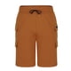 thumbnail image 4 of pstuiky Hombres bajos, Pantalones cortos casuales de color sólido con cintura elástica y cordón transpirable para hombre Pantalones cortos de baloncesto, 4 of 6