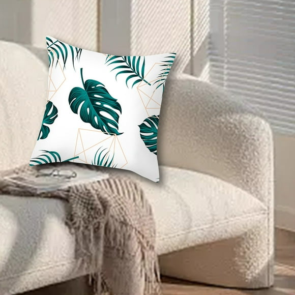 olkpmnmk Clearance Sale!Pillow Covers,Green Botanical Jungle Collect Design Pillowcase Sofa Cushion Tropical Rainforests Leaf Decorative Throw Pillow Case Cushion Cover Home Sofa Decor Fle,Room Decor