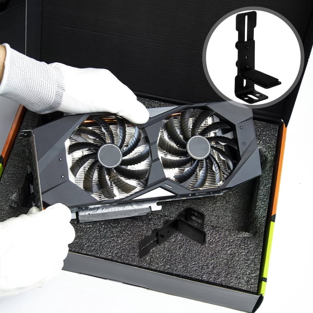 NUOLUX Soporte GPU Multifuncional Para Tarjeta Gráfica Negro Resistente Fácil Instalación Sin Herramientas