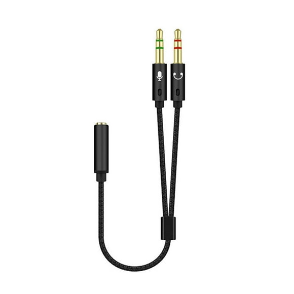 Yeacher 2 in 1 3.5MM Jack 1 Female to 2 Male Adapter Cable Stereo Headphone Audio Y Splitter Aux Cable Jack Audio for Speaker 25cm