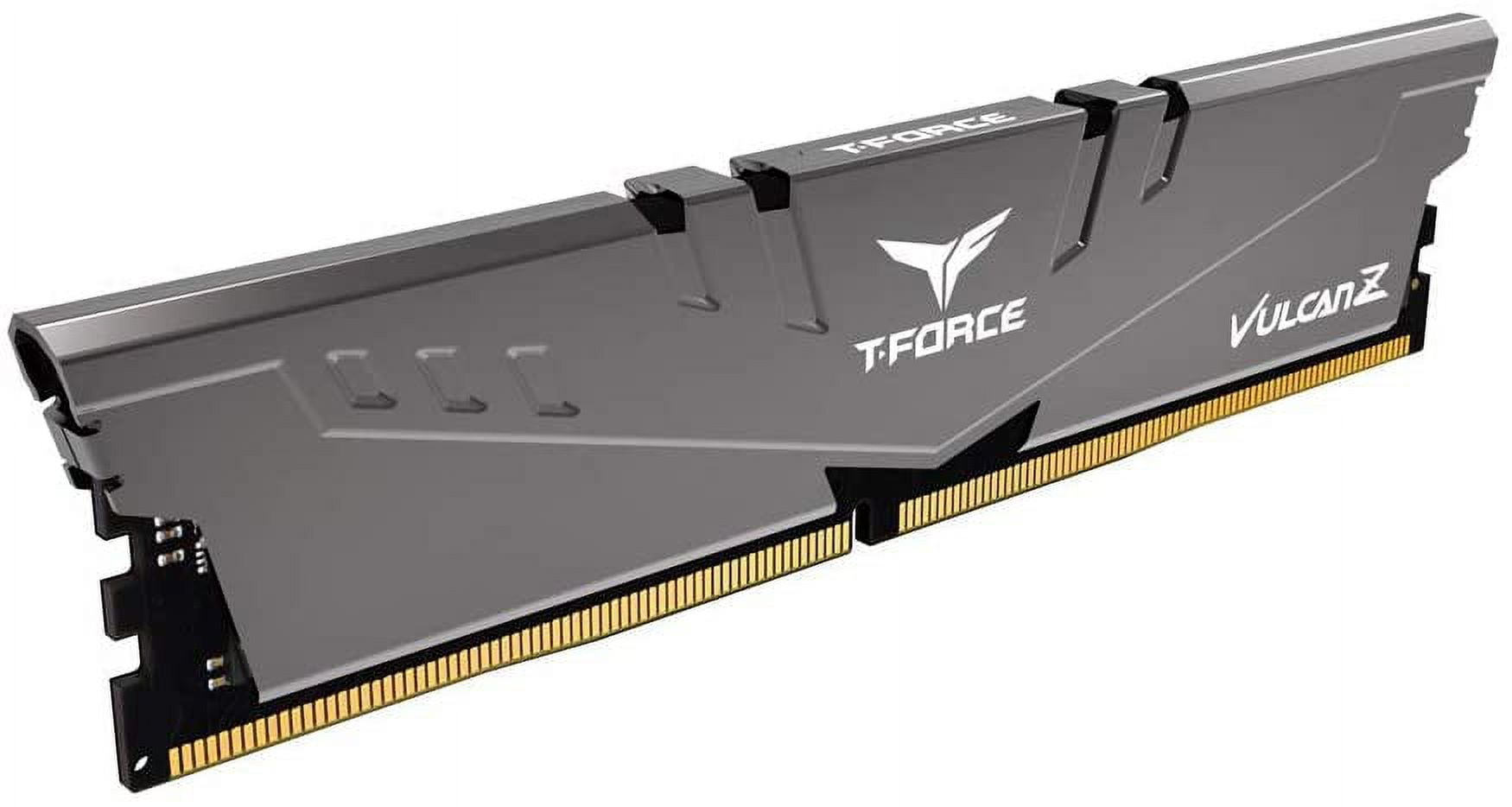 TEAMGROUP T-Force Vulcan Z DDR4 16GB Kit (2x8GB) 3200MHz (PC4-25600) CL18 Desktop Memory Module Ram (Gray) - TLZGD416G3200HC16FDC01