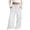 White, variant on LIJCC Girls Daily Casual Baggy Jeans Teen Girls Soft Knitted Denim Pants Loose Wide Leg Elastic High Waist Drawstring Pants(Wine,4-5 Years)