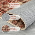 thumbnail image 3 of HOMERRY Indoor Washable 4' x 6' Area Rug Plaid Geometric Rug for Living Room, Red, 3 of 6
