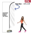 thumbnail image 3 of FFN Open Feather Flag Kit with Cross-Base and Weight-Donut, Outdoor Advertising Banner Swooper Flag, Blue and White, 3 of 3