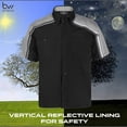 thumbnail image 3 of BIKER WEAR USA Men’s Work Shirt- Mechanical/Industrial Work Shirt with Reflective Lining (Grey), 3 of 7