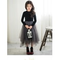 thumbnail image 4 of Yidarton Girls Dress 2022 Autumn New Children's Puffed Gauze Dress In Children's Black Lace Princess Dress 150cm, 4 of 7