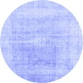 thumbnail image 1 of Ahgly Company Indoor Round Abstract Blue Contemporary Area Rugs, 3' Round, 1 of 4
