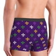 thumbnail image 4 of Rateoe Purple Mardi Gras Mens Boxer Briefs Poly Spandex Performance Boxer Briefs Underwear Hem Boxer Briefs - XX-Large, 4 of 8